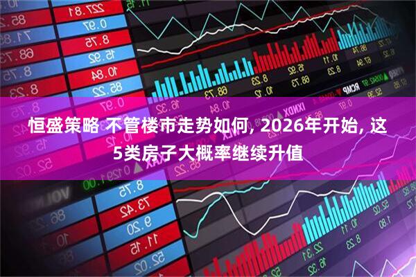 恒盛策略 不管楼市走势如何, 2026年开始, 这5类房子大概率继续升值
